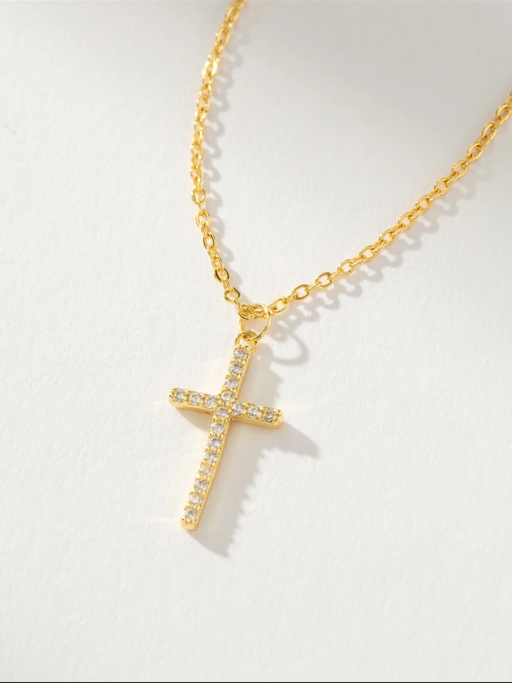 Uncommon James Gold Crystal Cross Pendant Necklace - Women Jewelry